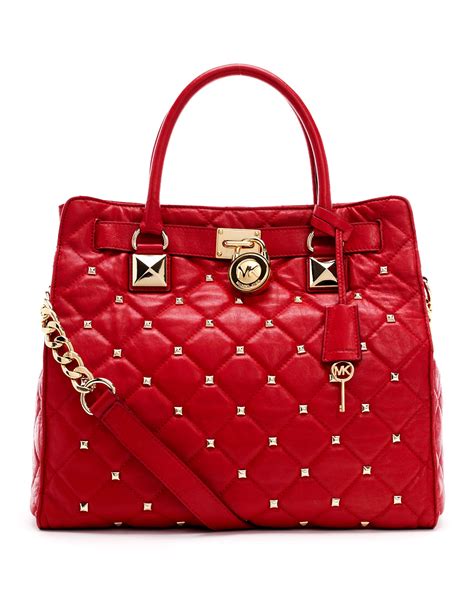 michael kors hanilton|Michael Kors Hamilton studded bag.